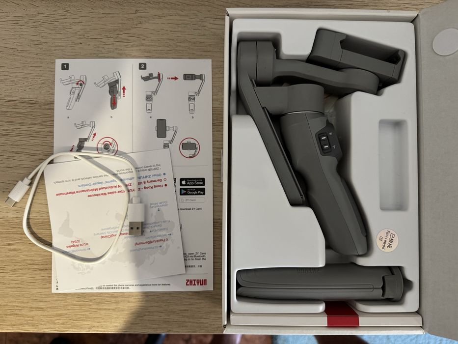 Gimbal ZHIYUN Smooth Q3 (Bluetooth - Autonomia: 15 Horas - Cinzento)