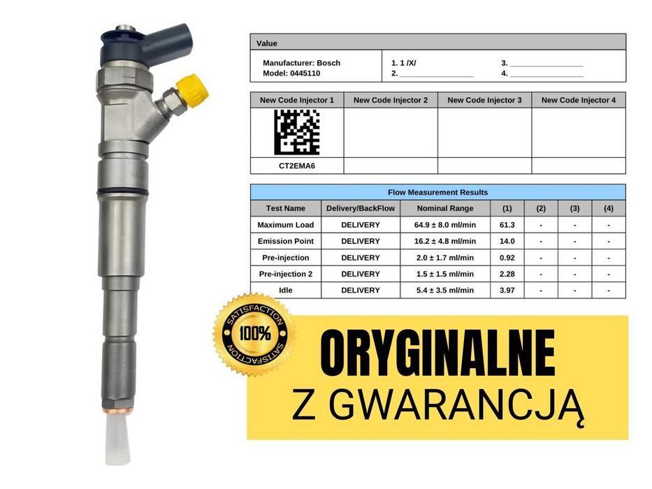 Od ręki Wtryskiwacze Ford Kuga, Mondeo, Focus 1.5, 1.6 TDCi - 044.5110.489 489