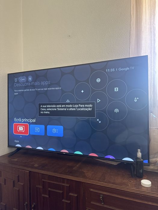 Tv 55 polegadas pouco tempo de uso