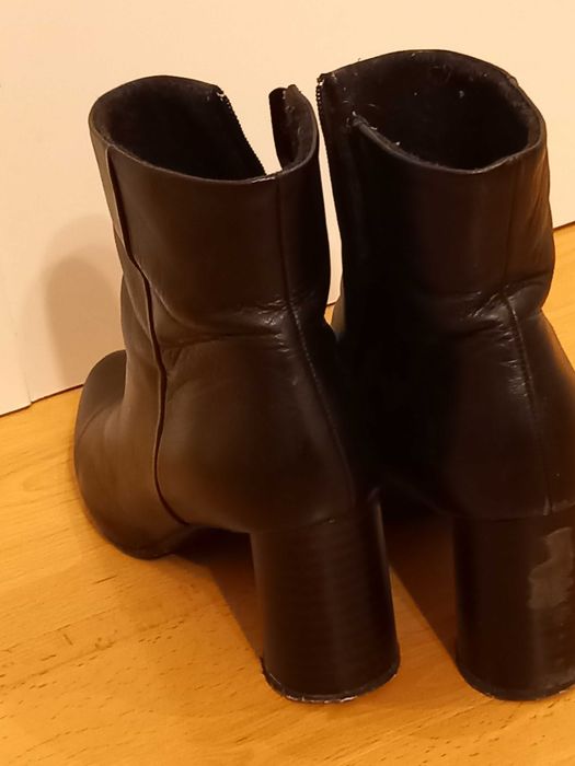 Buty damskie zimowe Ryłko 39 obcas czarne