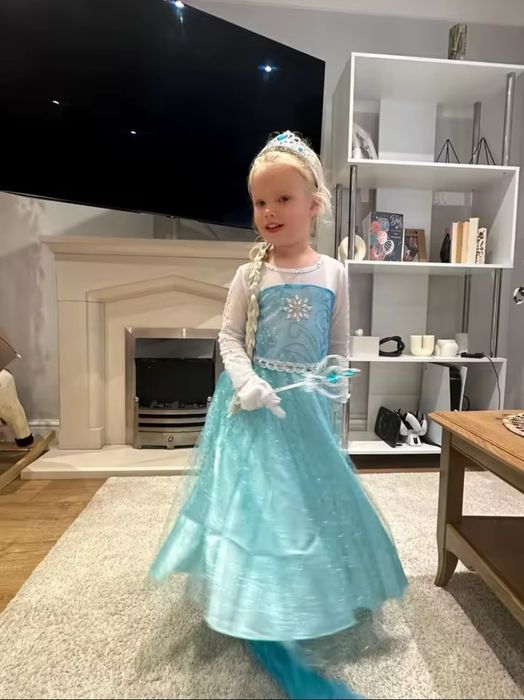Сукня дитяча Ельза з рукавом платье Эльзы холодное сердце Frozen 110