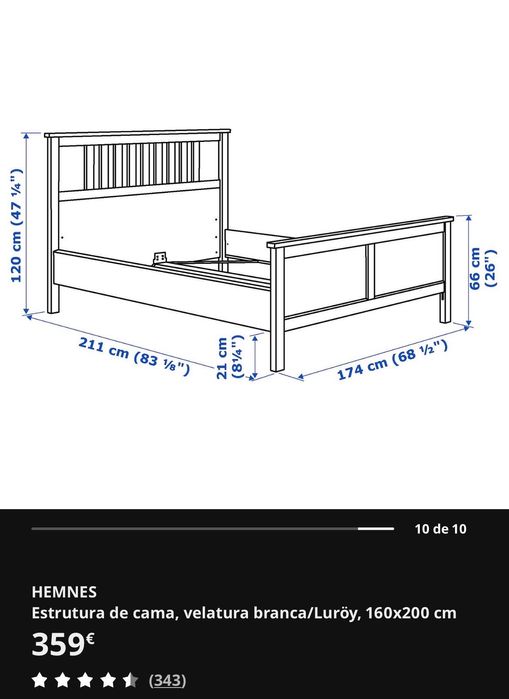 Cama casal com estrado
