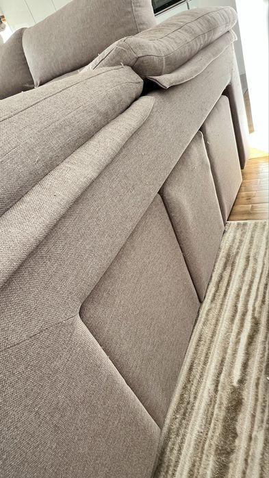 Sofá Chaise Long Bege 270x150cm