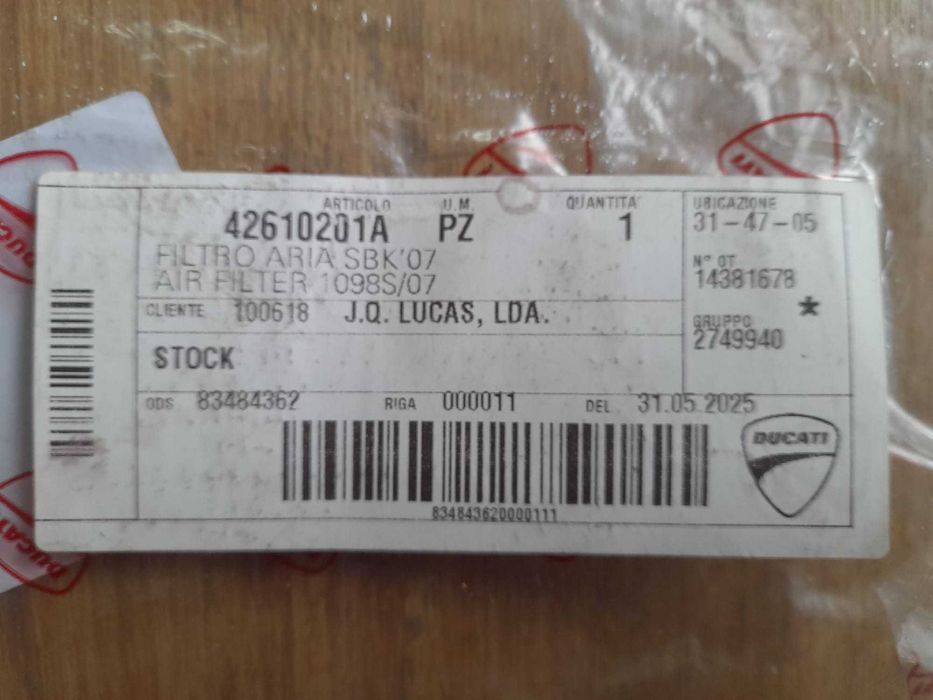 FILTRO AR OEM DUCATI