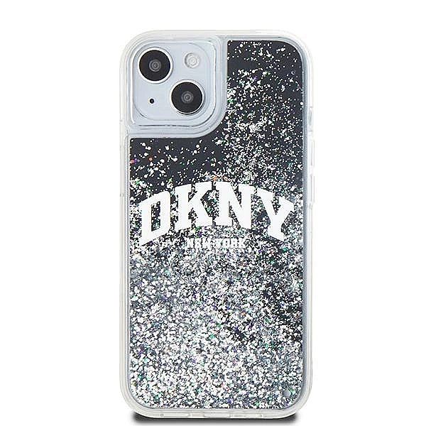 Etui DKNY Liquid Glitter Big Logo na iPhone 14 / 15 / 13 - czarne