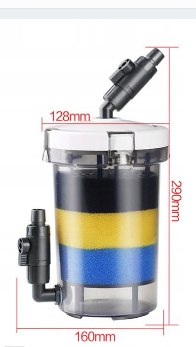 Zewnętrzny filtr przeźroczysty kubełkowy EW-602