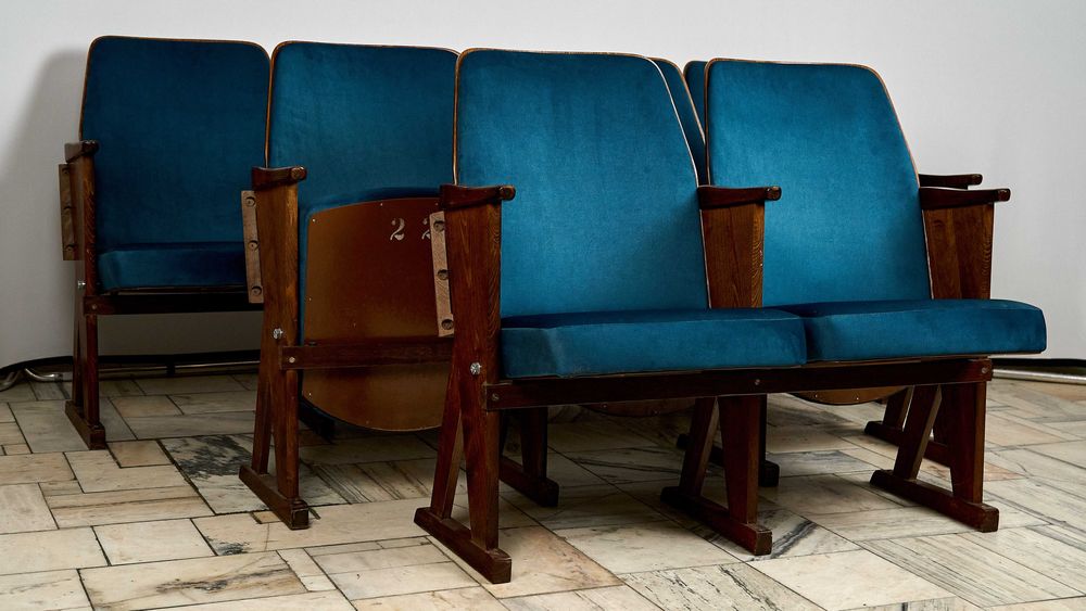 Fotele kinowe Vintage Czechosłowacja lata 70