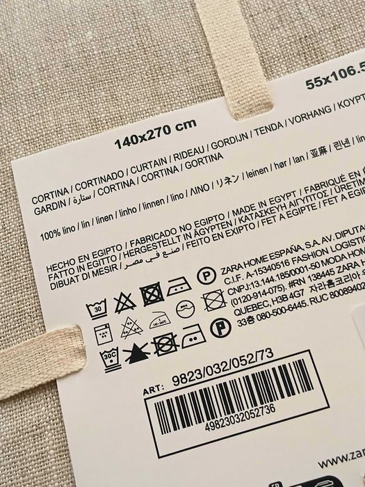 Lniane zasłony BOHO Zara Home beżowe