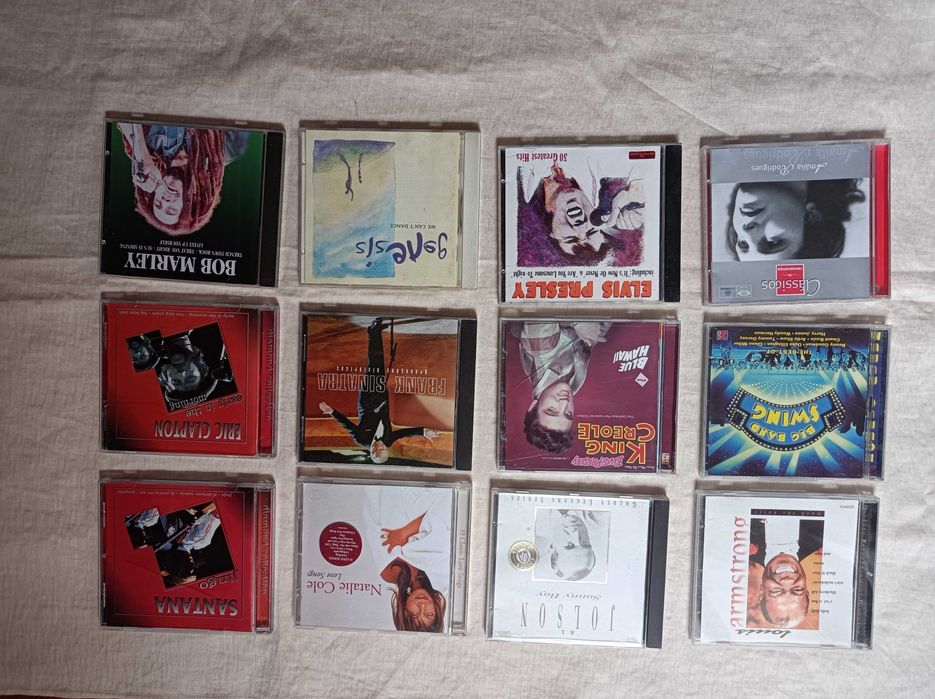 CDs, 22 unidades (alguns duplos e triplos), rock, jazz, colectanias