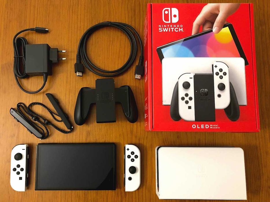 Nintendo switch oled com cartão sd + skylandar Nintendo switch e wii u