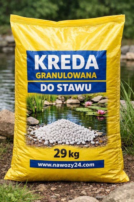 Kreda stawowa w workach, kreda do oczka wodnego granulowana 29kg