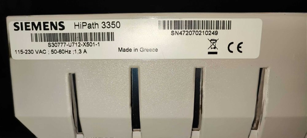 Central Telefónica Siemens HiPath 3350 (PBX) – Completa