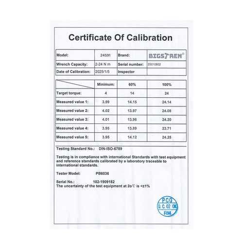 Klucz dynamometryczny do kół 1/4" 2-24 Nm z blokadą i etui 2604