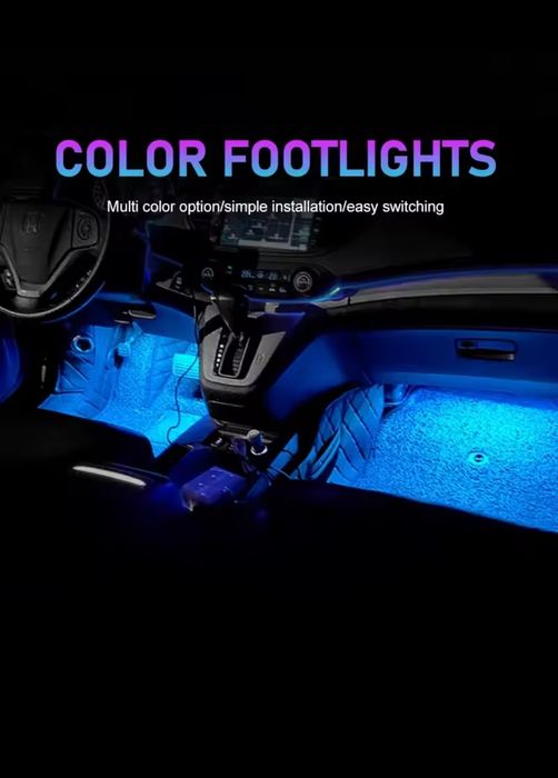 Luzes led para interior do automóvel