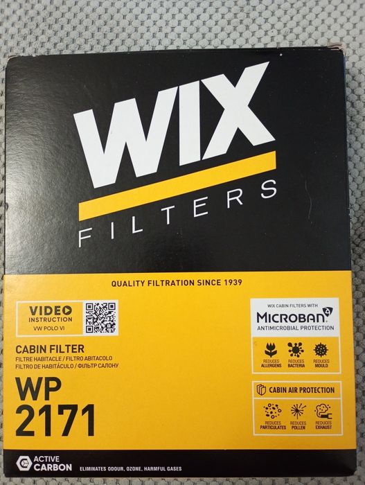Фільтр салону з активованим вугіллям WIX WP2177