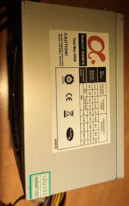 Fonte Alimentação LC 8500 BTX