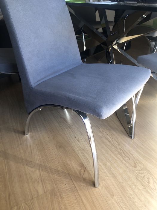 Cadeiras de sala de jantar em inox