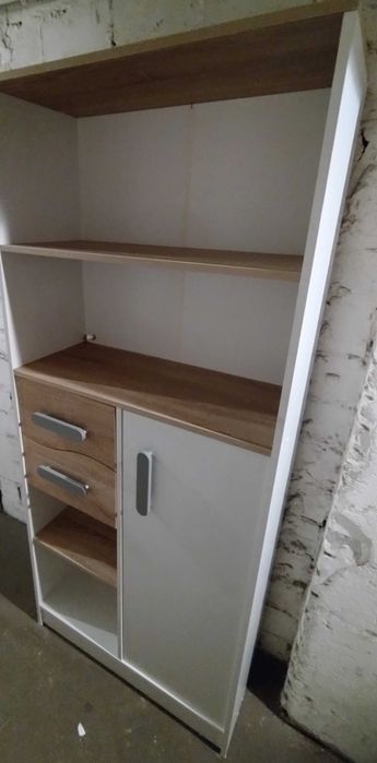 Szafka regał biały/ dąb sonoma