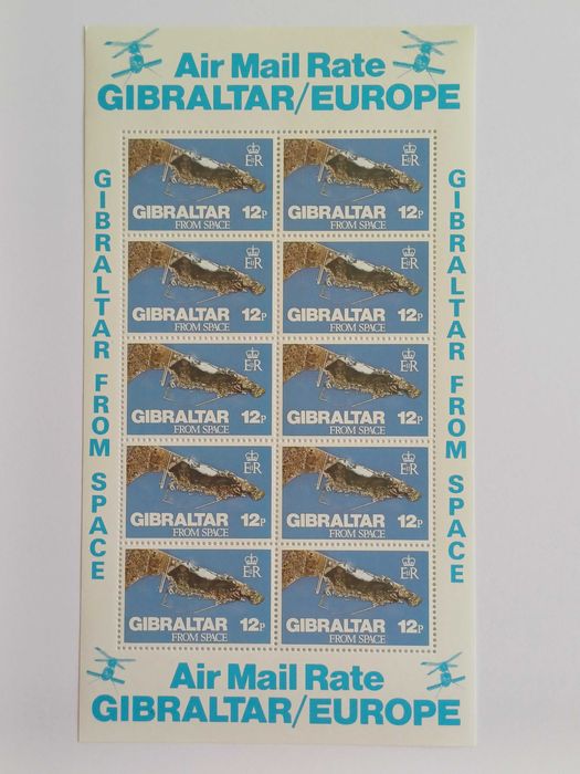 Gibraltar Philately – Mini Sheet – Gibraltar Viewed from Space, 197964729807122690122