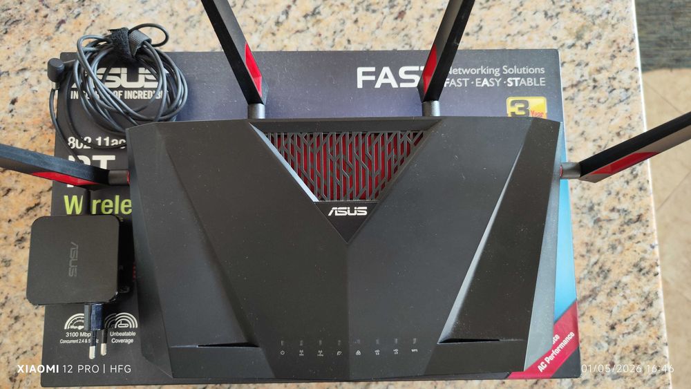 Router AiMesh Asus RT-AC88U AC3100 Wi-Fi 7 802.11ac Dual-Band