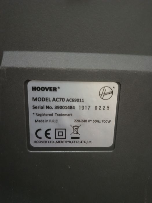 Odkurzacz Hoover  Cichy regulacja  sania