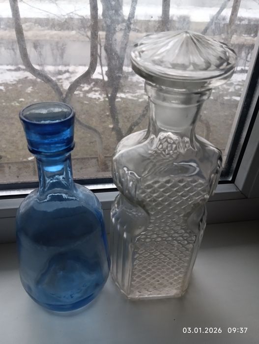 Графін скляний, 0.5 і 1 л