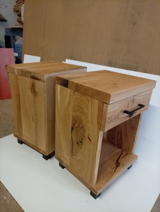 Szafki nocne dąb belkowy/ loft