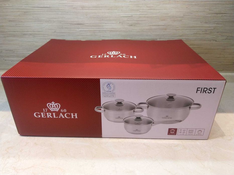OKAZJA Zestaw garnków garnki rondel GERLACH 6 el. First Wysyłam