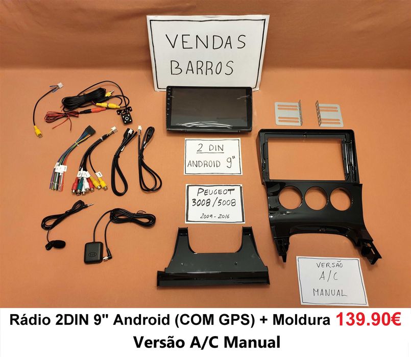 (NOVO) Rádio 2DIN 9" • PEUGEOT 3008 / 5008 • Android GPS [4+64GB]
