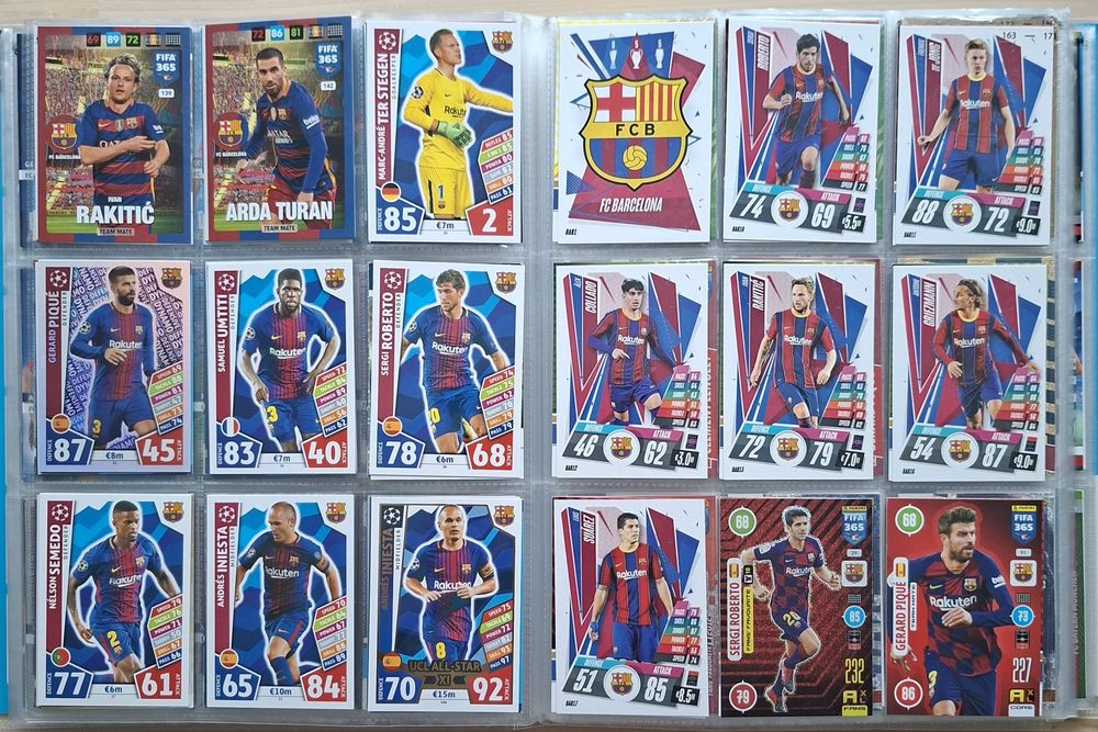 Karty piłkarskie Barcelona topps match attax panini fifa 365