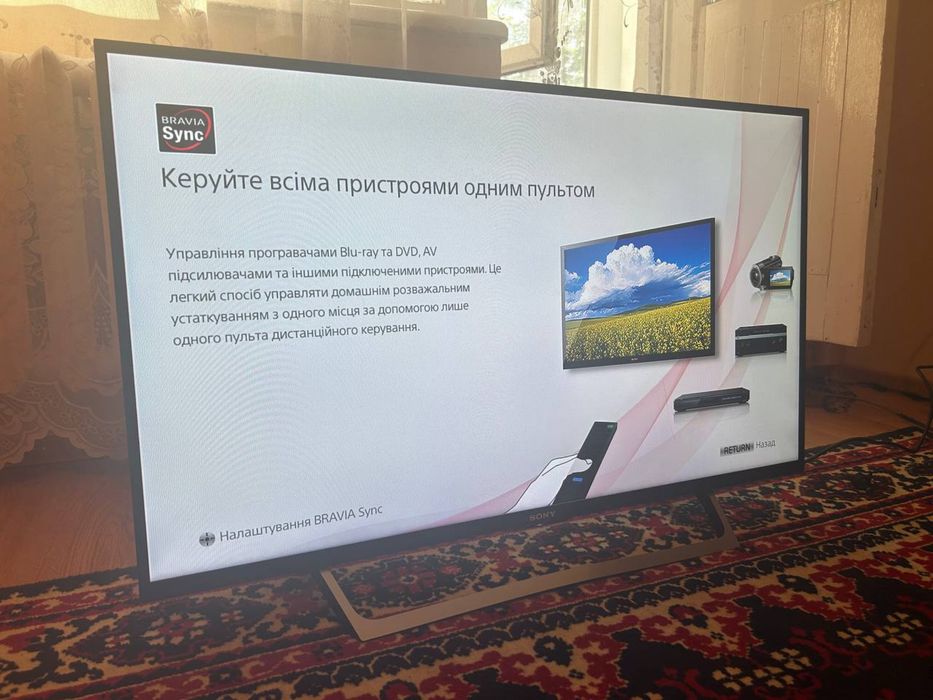 Телевізор Sony 43”, 4K, WiFi, SmartTV, T2