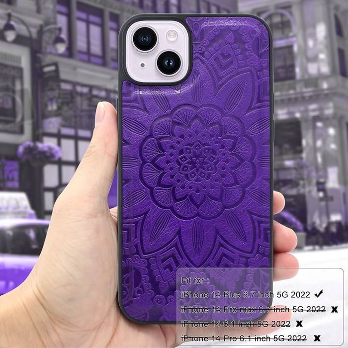 Чохол-гаманець Harryshell для iPhone 14/13 з квітковим візерунком