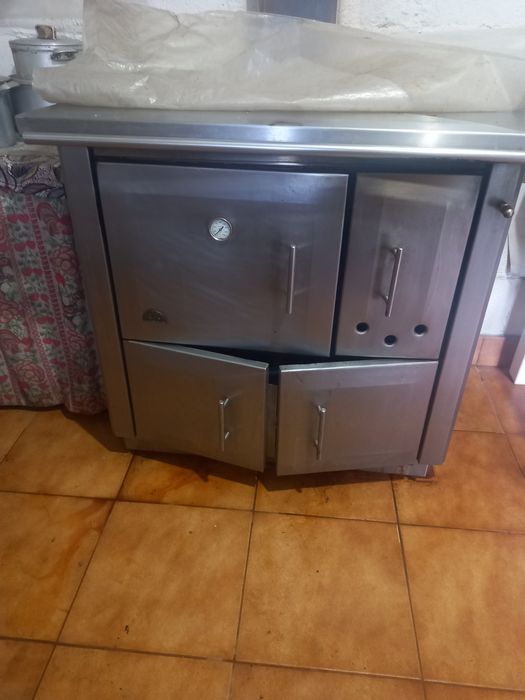 Fogão de lenha inox