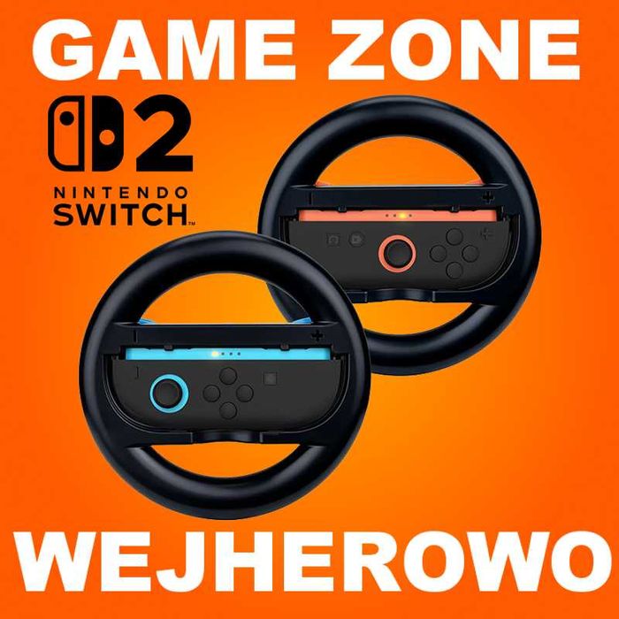 Kierownica Nintendo Switch 2 = komplet 2 sztuki do Joy Con V2 = NOWE
