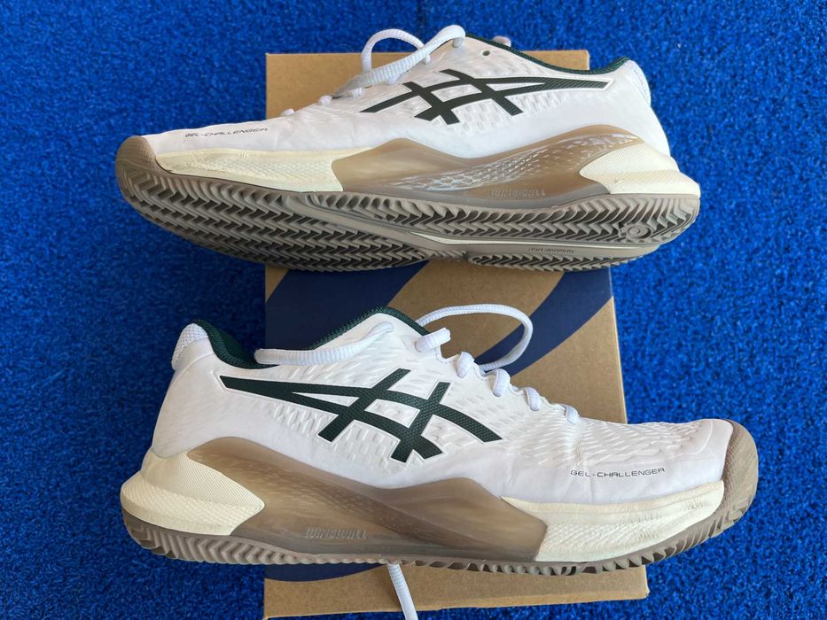 Sapatilhas de Padel ASICS Gel-Challenger 14 CLAY - White/Saxon Green