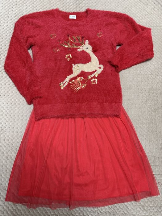 Новогодний свитер для девочки