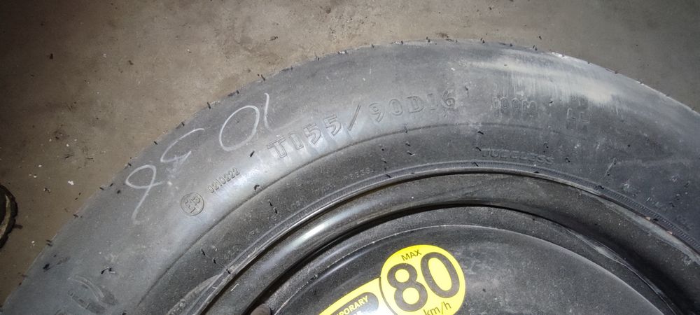 Dodge Caliber Sebring koło dojazdowe 16 5x114,3 T155/90D16 lewarek