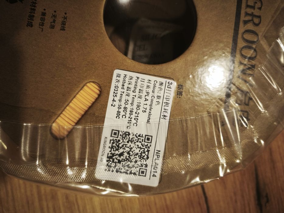 Filamento 3d pla 1kg beje cor de pele