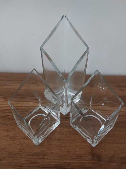 Conjunto de 3 peças de vidro
