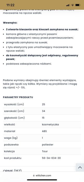 Nowa Kosmetyczka, walizeczka Wittchen czerwona