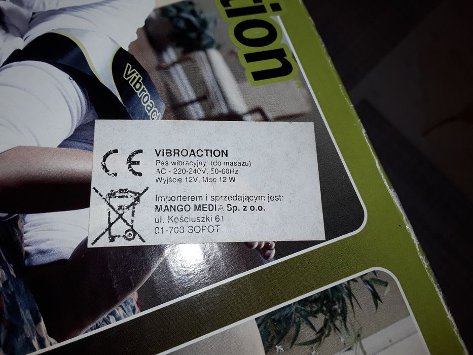 Masażer pas wibrujący Vibroaction modelowanie sylwetki