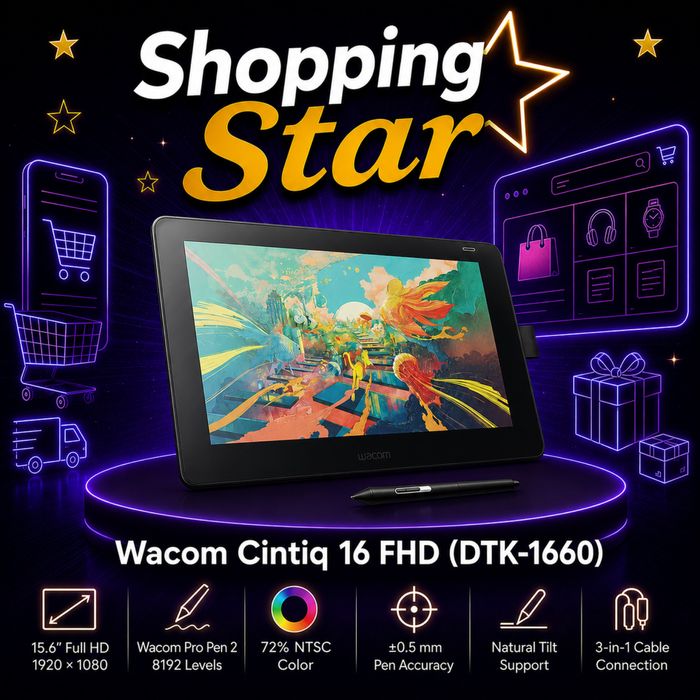 Графічний монітор Wacom Cintiq 16/FHD • Новий • Запакований!