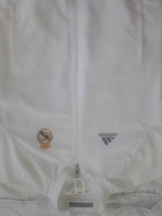 Adidas Real Madryt - bluza biała rozpinana