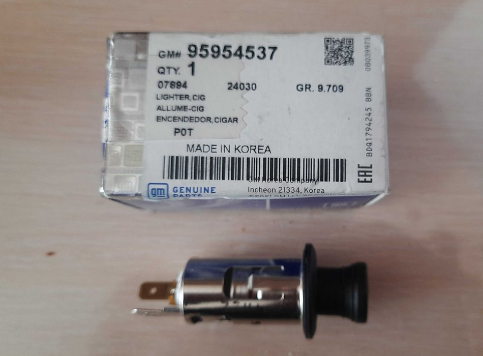 Прикурювач прикуриватель GM 95954537 Ланос, Матіз, Нексія (оригінал)