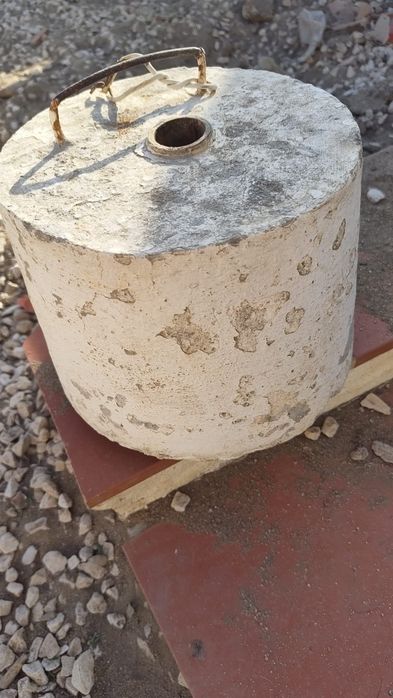 Base de chapéu de sol cimento