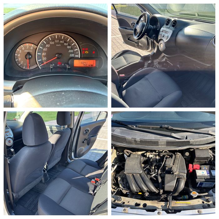 Nissan Micra model K-13 1,2 benzyna 80 km, tempomat, clima, 2011r,
