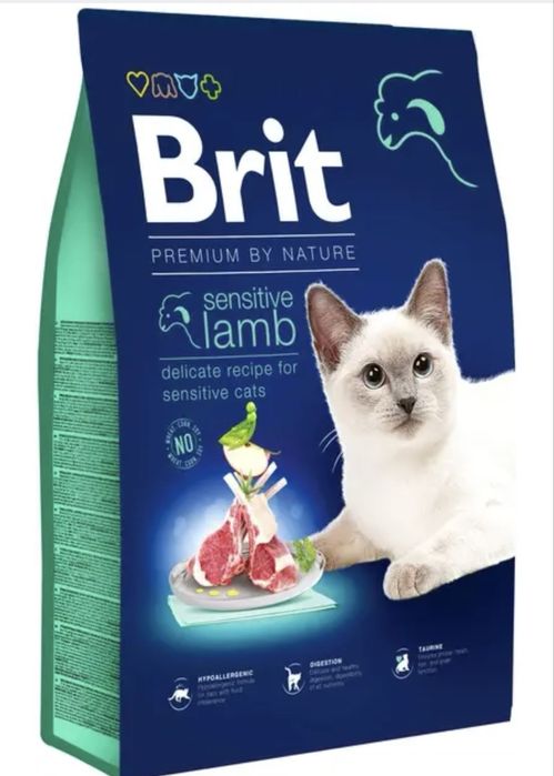 Brit Premium by Nature Cat Sensitive 8 кг(ягня)