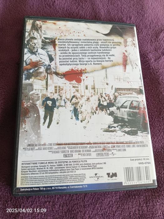 Świt żywych trupów - Film na dwóch płytach VCD - polski lektor