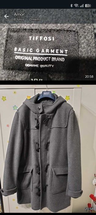 Casaco cinza como novo marca Tiffosi