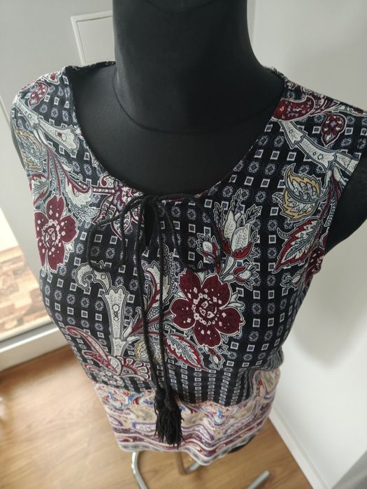 D&Z fashion bluzka z wiskozy bez rękawów 38 M